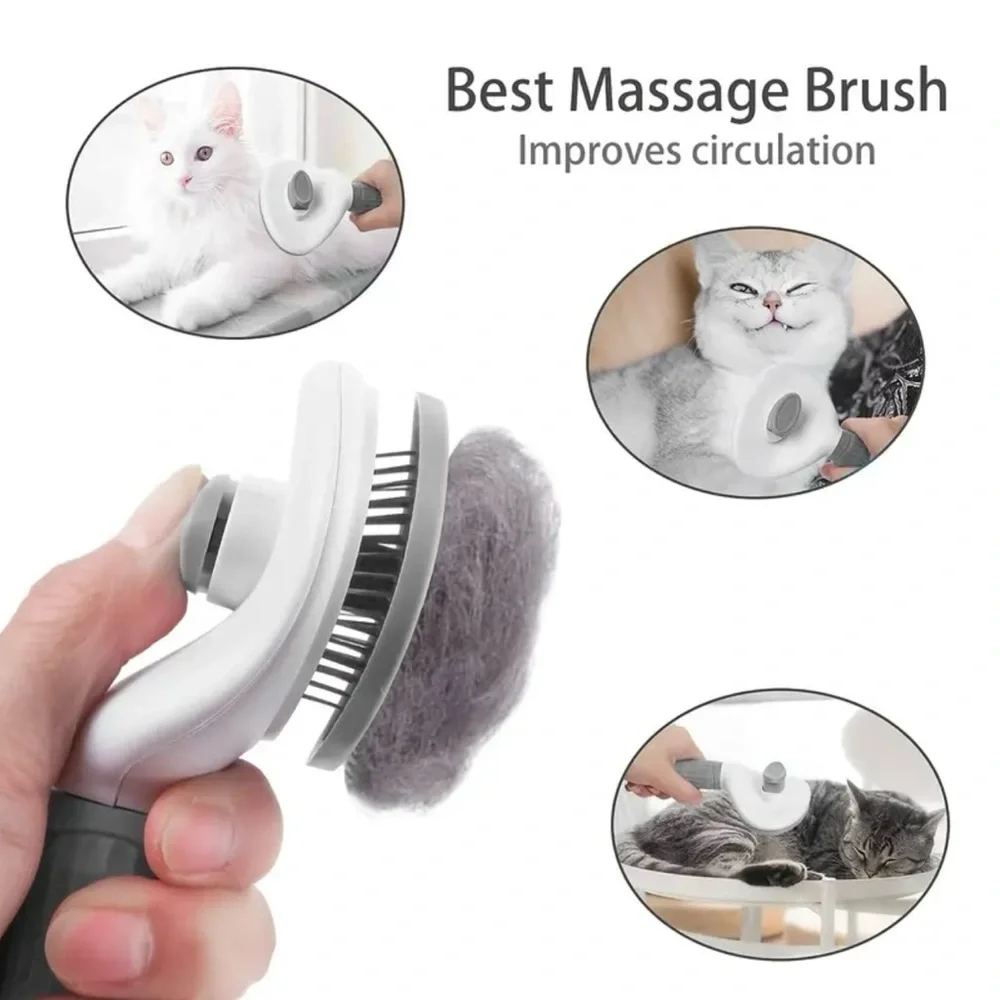 Dog and Cat Grooming Brush in Gray New in Packaging